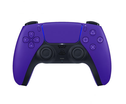 Galactic Purple DualSense Wireless Controller PlayStation 5 PS5 for gaming enthusiasts featuring vibrant purple finish immersive haptic feedback adaptive trigger technology ergonomic controller design wireless connectivity responsive controls and collectible gaming appeal front