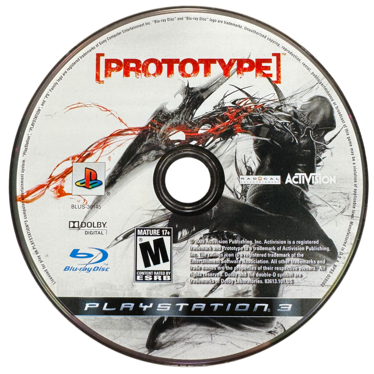 Prototype PlayStation 3 PS3 retro video game open world action featuring superhuman abilities intense combat shapeshifting gameplay city exploration powerful attacks challenging missions futuristic action adventure PlayStation 3 gaming experience collectible game collection appeal disc