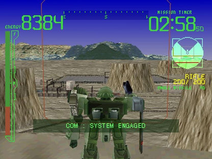 Armored Core: Project Phantasma retro sci-fi mech combat action game for PlayStation 1 (PS1) gameplay