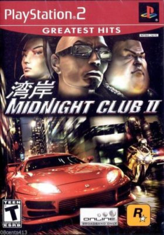 Midnight Club 2 [Greatest Hits] – PlayStation 2 (PS2) cover art for video game for PS2