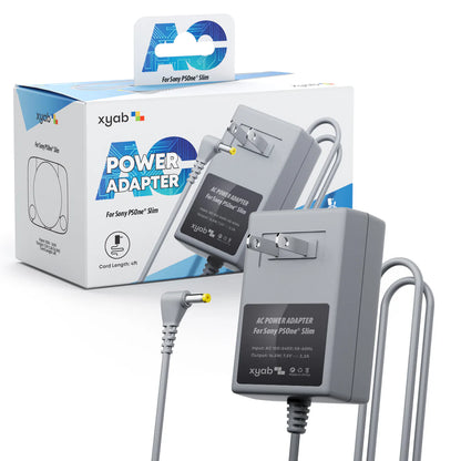 XYAB brand AC power adapter for the PS One Slim console with AC input and DC output for reliable power