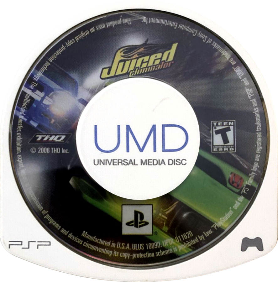 Juiced: Eliminator disc for PlayStation Portable (PSP) racing game