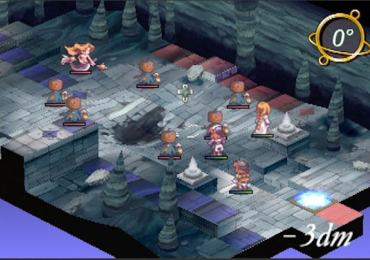 La Pucelle Tactics PS2 Sony PlayStation 2 tactical RPG strategy game grid based combat turn based battles Disgaea style gameplay Nippon Ichi Software fantasy story character progression demon hunting grid strategy PlayStation 2 software video game title gameplay