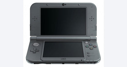 Grey New Nintendo 3DS XL inspired design featuring premium handheld gaming console aesthetic metallic gray finish larger dual screens enhanced processing power portable Nintendo gaming experience glasses free 3D technology presentation