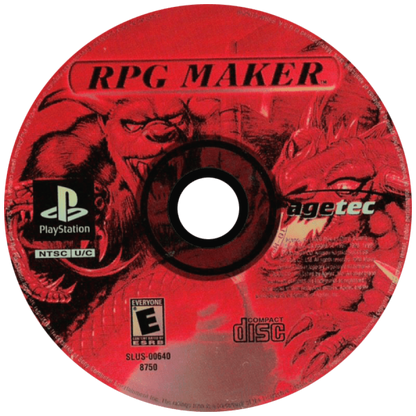 RPG Maker disc for PlayStation 1 (PS1) role-playing game creation video game