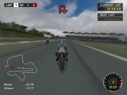 Moto GP 2 PlayStation 2 (PS2) motorcycle racing video game gameplay