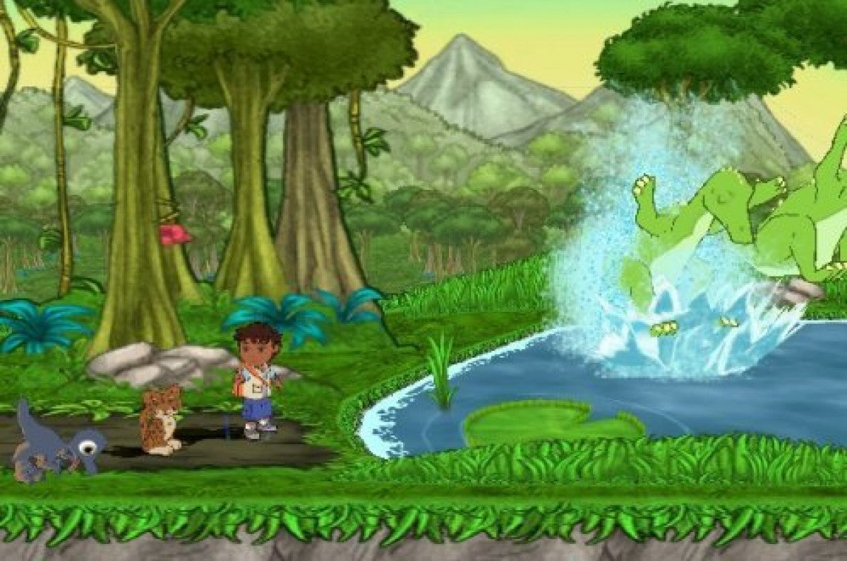 Go, Diego, Go: Great Dinosaur Rescue – Nintendo Wii (Wii) educational adventure platformer gameplay for video game
