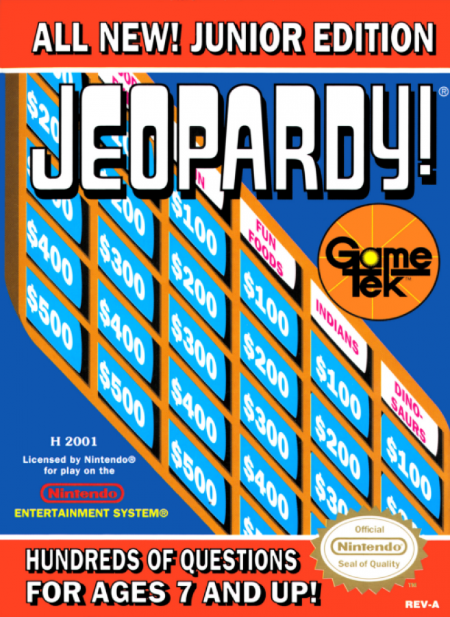 Jeopardy Jr [In Box] cover art for Nintendo Entertainment System (NES) retro video game