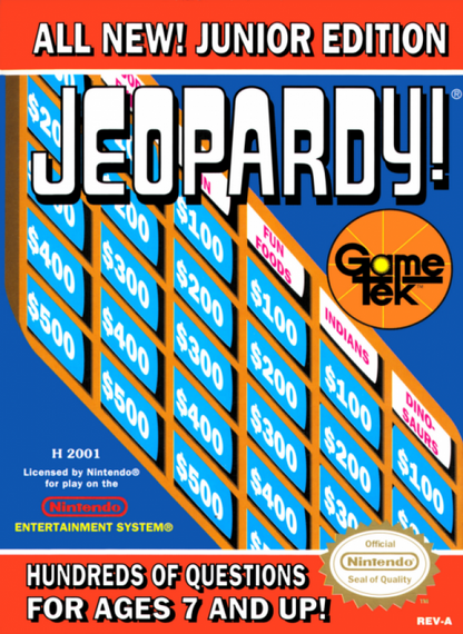 Jeopardy Jr [In Box] cover art for Nintendo Entertainment System (NES) retro video game