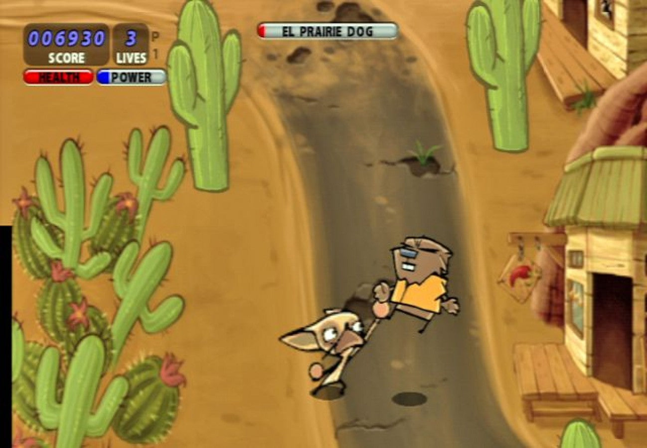 Thrillville Off The Rails – PlayStation 2 (PS2) video game gameplay, theme park management and simulation.