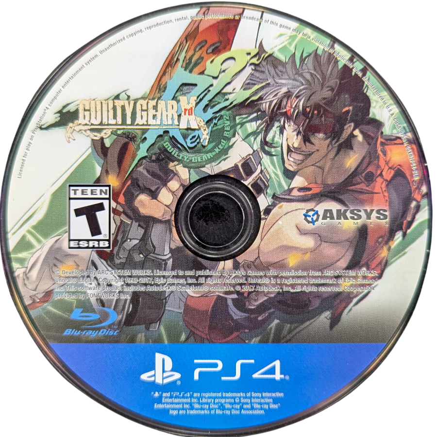 Guilty Gear Xrd Rev 2 PlayStation 4 fighting video game Arc System Works 2.5D cel-shaded graphical style anime-inspired characters Sol Badguy Ky Kuke Jack-O Venom Answer Baiken roster refined combat mechanics dramatic finishes story mode missions online multiplayer GGPO netcode training mode combo trials disc