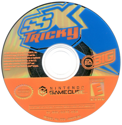 SSX Tricky GameCube game featuring fast-paced arcade snowboarding gameplay and over-the-top trick action disc