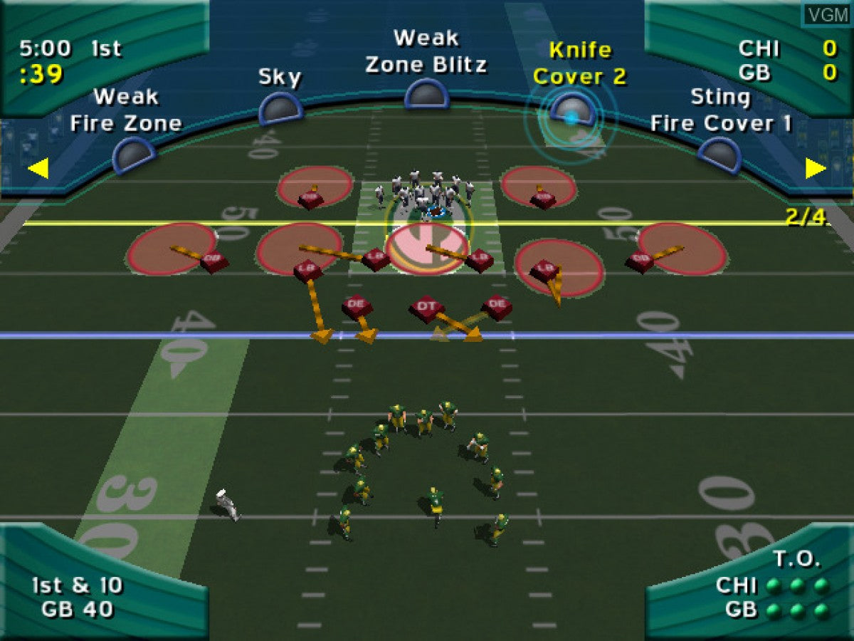 NFL 2K Sega All Stars Dreamcast game featuring arcade-style football gameplay and classic Sega sports presentation screenshot