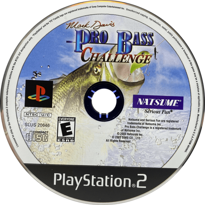 Mark Davis Pro Bass Challenge disc art for PlayStation 2 (PS2) video game
