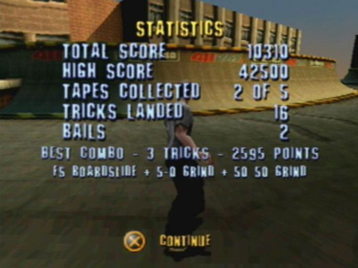 Tony Hawk’s Pro Skater gameplay for PlayStation 1 (PS1) video game, skateboarding sports action, trick-based gameplay, classic extreme sports title