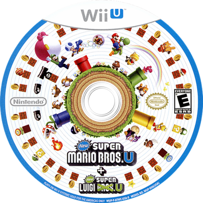 New Super Mario Bros. U + New Super Luigi U disc cover art for Nintendo Wii U (WiiU) video game