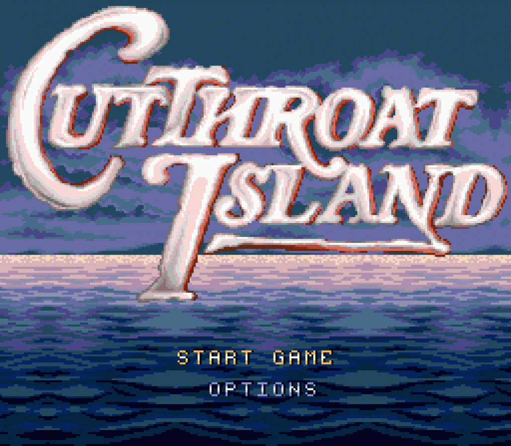 Cutthroat Island Sega Genesis retro video game action platformer title screen (1995)