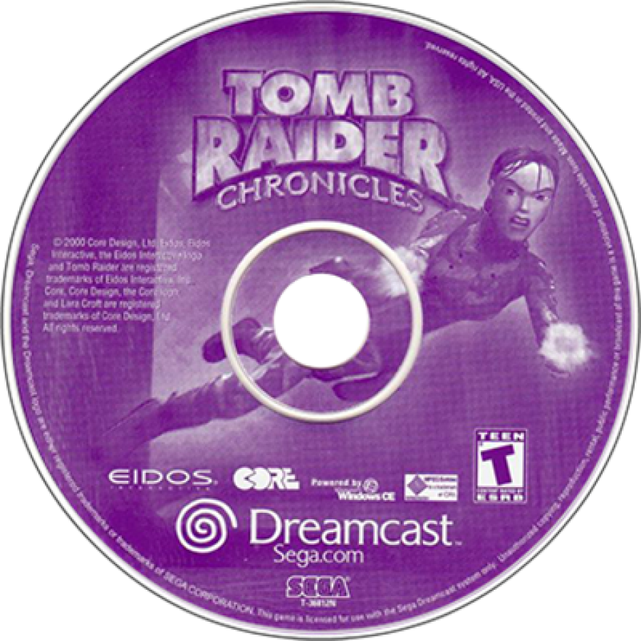 Tomb Raider: Chronicles disc art for Sega Dreamcast (DC) video game