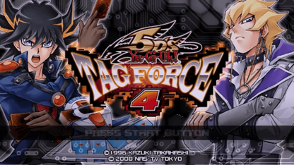 Yu-Gi-Oh! 5D's Tag Force 4 title screen for Playstation Portable (PSP)