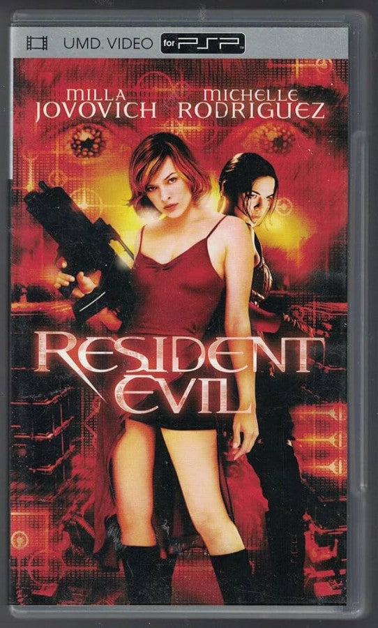 Resident Evil PSP Movie PlayStation Portable UMD video, live-action horror film adaptation, survival horror franchise, Sony PSP movie release front cover
