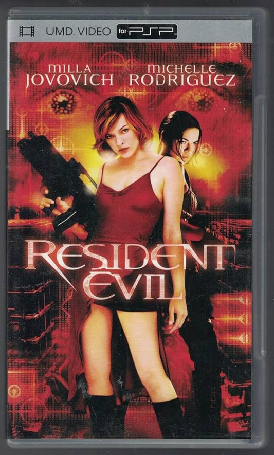 Resident Evil PSP Movie PlayStation Portable UMD video, live-action horror film adaptation, survival horror franchise, Sony PSP movie release front cover