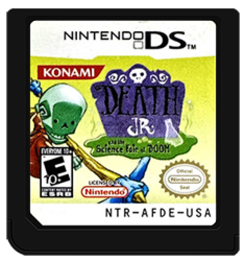 Death Jr. & the Science Fair of Doom cartridge for Nintendo DS (DS) action platforming video game