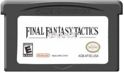 Final Fantasy Tactics Advance cartridge for the Game Boy Advance featuring tactical RPG gameplay with grid based battles job system customization and a story driven fantasy adventure set in the world of Ivalice cartridge