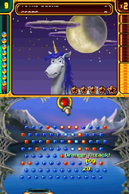 Peggle Dual Shot Nintendo DS puzzle game compilation with whimsical characters and precision shooting gameplay for handheld consoles gameplay screenshot