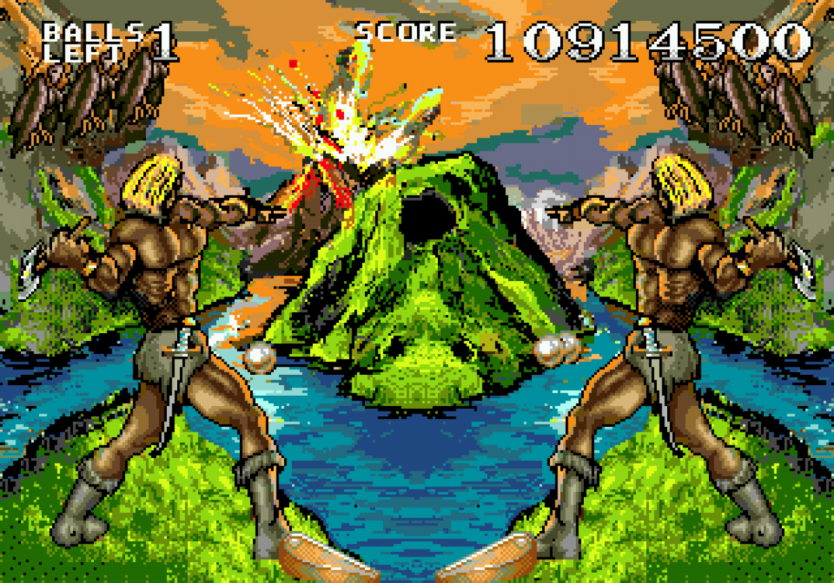 Dragons Revenge retro Sega Genesis video game featuring fantasy pinball gameplay, arcade style action, monster themed tables and classic Genesis entertainment - gameplay
