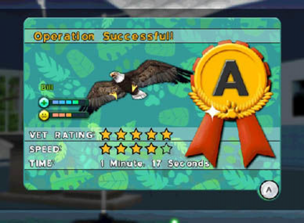 Zoo Hospital gameplay for Nintendo Wii (Wii) featuring veterinary simulation gameplay where players diagnose and treat exotic animals, manage a zoo clinic, and perform interactive medical procedures with motion‑based controls.