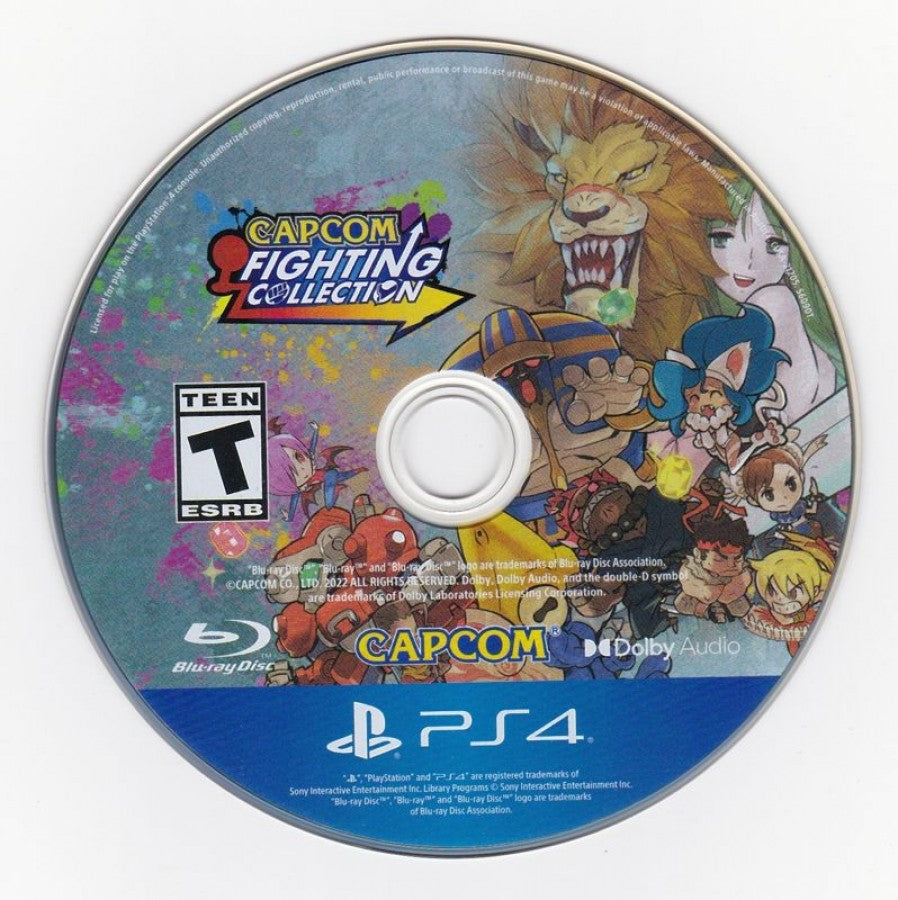Capcom Fighting Collection disc for PlayStation 4 (PS4) fighting game