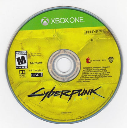 Cyberpunk 2077 – Xbox One (XONE) disc for open-world action RPG set in a dystopian sci-fi future