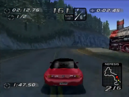 Need for Speed High Stakes game for the PlayStation featuring arcade style racing gameplay with exotic cars police pursuits career progression damage modeling and high risk betting mechanics across varied tracks and race modes gameplay