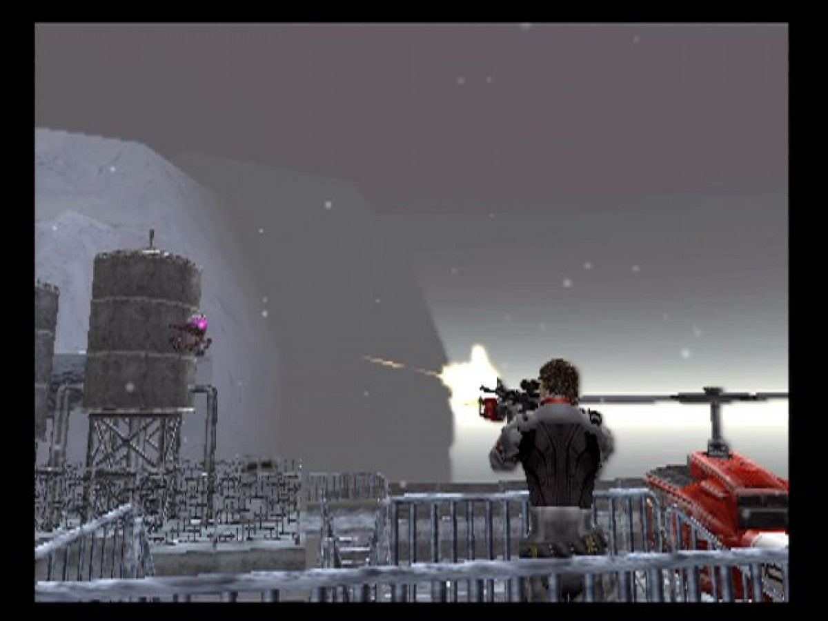 Extermination gameplay for PlayStation 2 (PS2) survival horror third-person action video game
