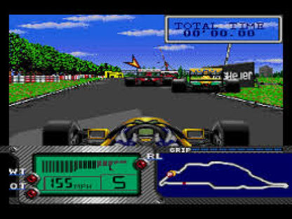 Formula One Beyond the Limit Sega CD racing simulation Formula 1 motorsport game realistic tracks cockpit driving perspective high speed racing enhanced CD audio time trial and championship gameplay Sega retro gaming Sega CD software video game title gameplay