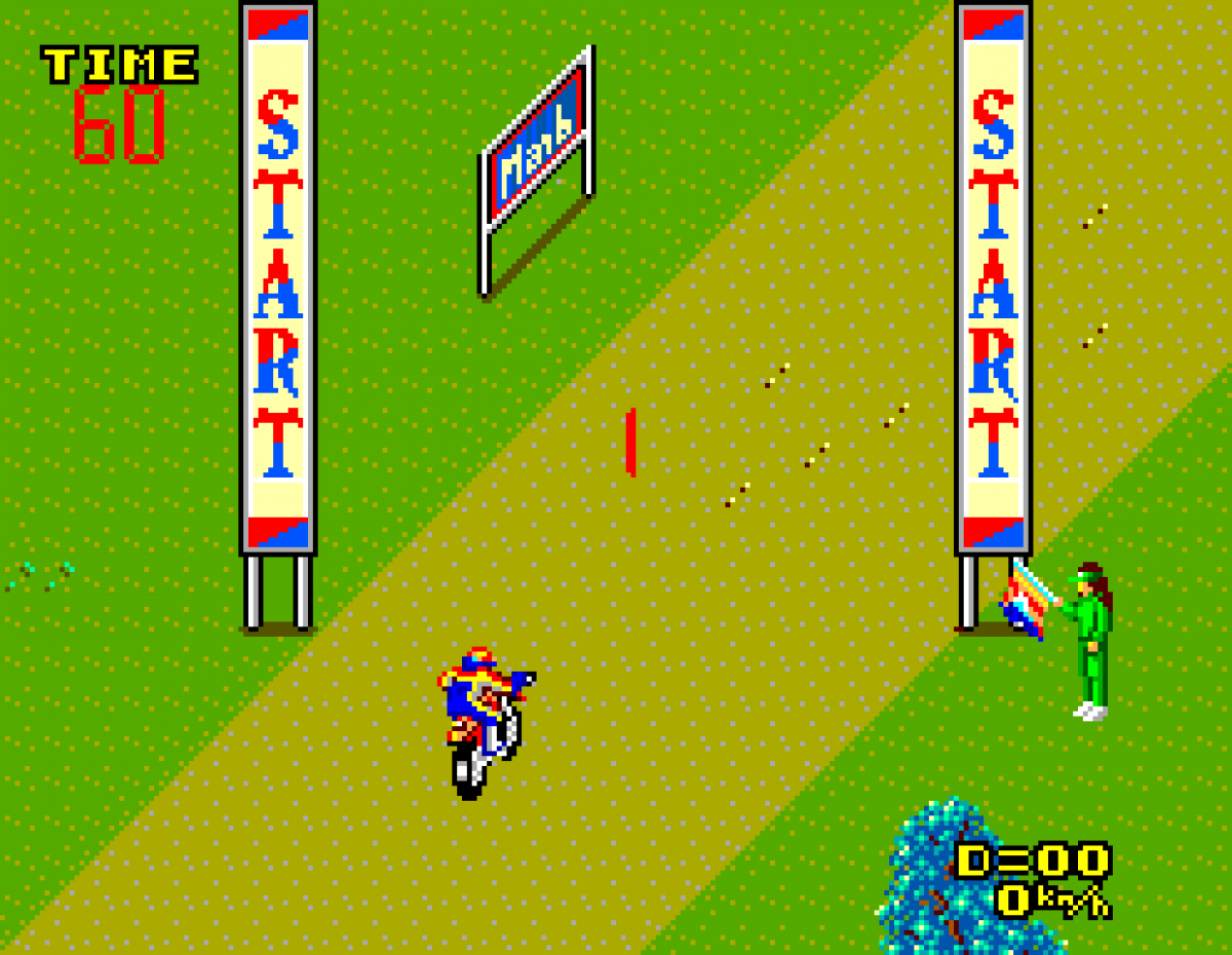 Enduro Racer – Sega Master System (SMS) gameplay for motorcycle racing video game