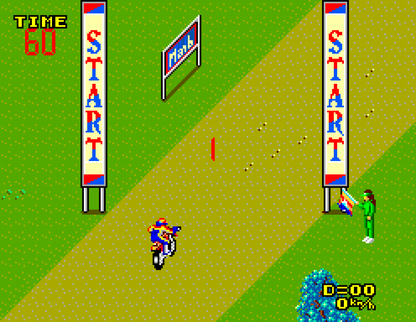 Enduro Racer – Sega Master System (SMS) gameplay for motorcycle racing video game