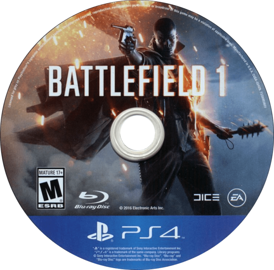 Battlefield 1 [Early Enlister Deluxe Edition] disc cover art for PlayStation 4 video game.  