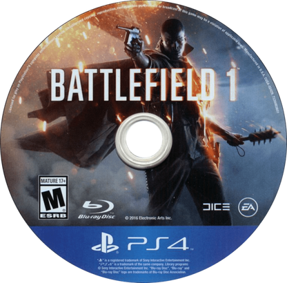 Battlefield 1 [Early Enlister Deluxe Edition] disc cover art for PlayStation 4 video game.  