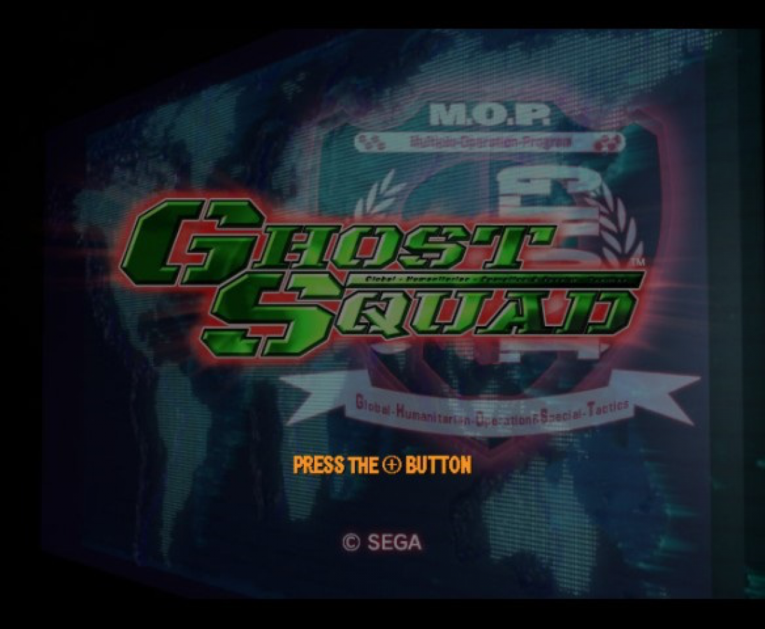 Ghost Squad – Nintendo Wii (Wii) light gun shooter title screen for video game