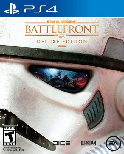 Star Wars: Battlefront [Deluxe Edition] – PlayStation 4 (PS4) video game cover image, third-person and first-person shooter