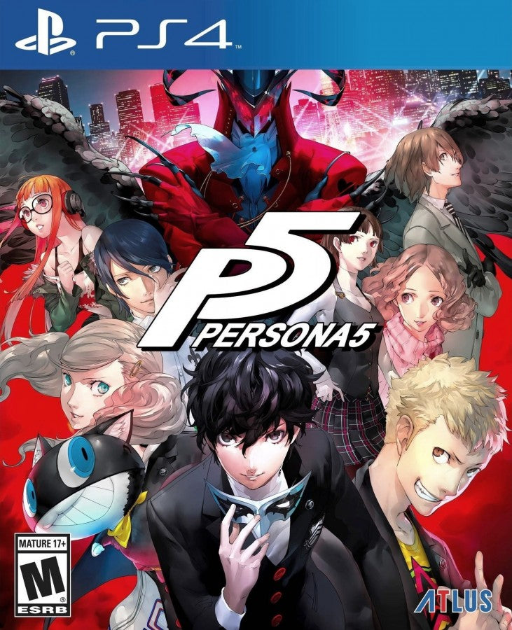 Persona 5 – PlayStation 4 (PS4) video game cover image, turn-based role-playing game