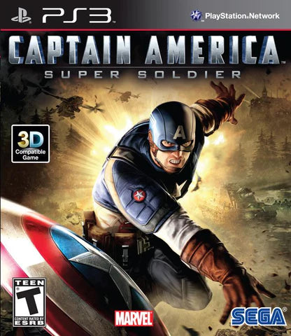 Captain America Super Soldier PS3 featuring superhero action with Captain America in World War II setting cover art