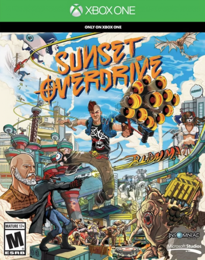 Sunset Overdrive – Xbox One (XONE) cover art for open-world action-adventure shooter video game