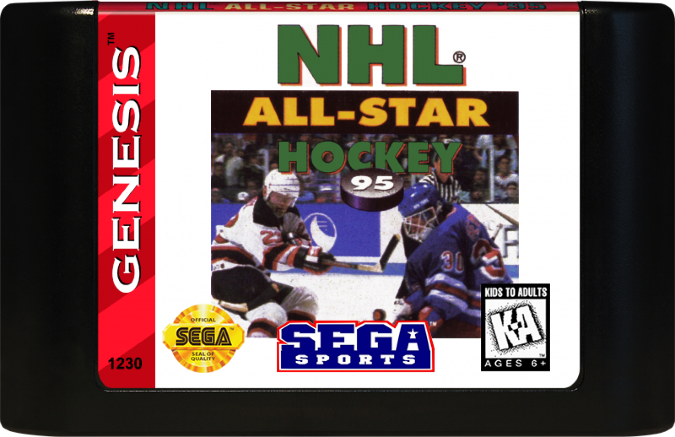 NHL All-Star Hockey 95 cartridge for Sega Genesis (GEN) video game
