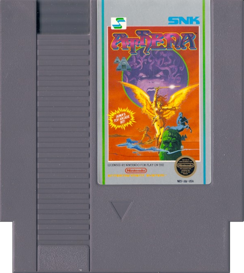 Athena 5 Screw Complete in Box CIB Nintendo Entertainment System NES for retro video game enthusiasts featuring classic action platforming gameplay fantasy adventure weapon and armor upgrades challenging enemies magical worlds rare 5 screw edition complete in box collectible gaming appeal cartridge