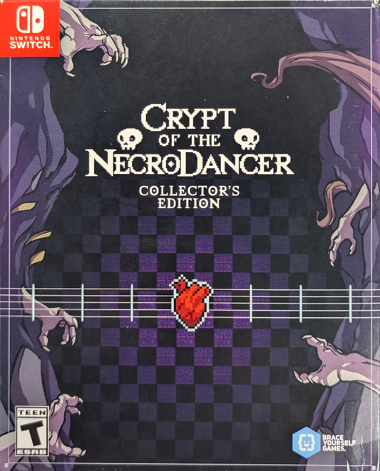 Crypt of The Necrodancer: Nintendo Switch Edition [Collector's Edition] for Nintendo Switch (NS) featuring a rhythm based roguelike dungeon crawler where every move matches the beat; includes the collector’s edition extras and delivers fast replayable runs with music driven combat and classic pixel style on Switch front box cover