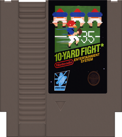 10-Yard Fight cartridge for Nintendo Entertainment System (NES) retro video game
