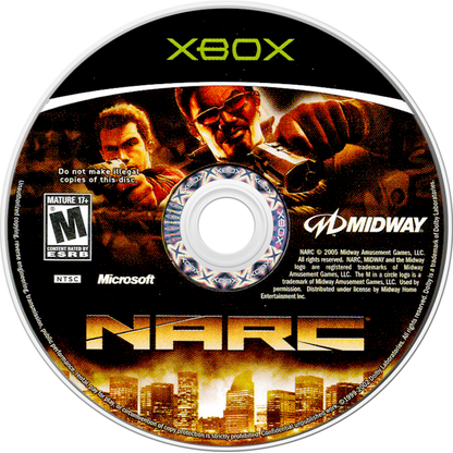 NARC for Xbox (Xbox), disc action shooter video game.