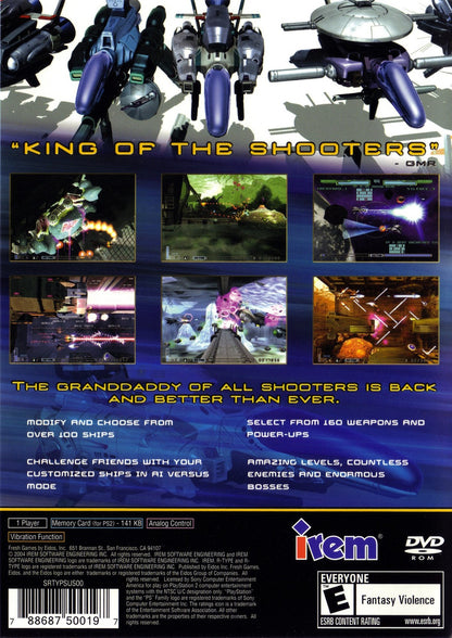 R-Type Final PlayStation 2 retro video game shoot em up back of case (2004)
